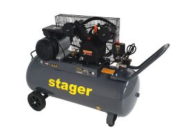 Stager HMV0.25/100 compresor aer, 100L, 8bar, 324L/min, monofazat, angrenare curea