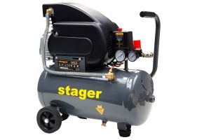 Stager HM2024F compresor aer, 24L, 8bar, 200L/min, monofazat, angrenare directa