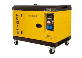 Stager YDE15000T3 Generator insonorizat 14kVA, 19A, 3000rpm, trifazat, diesel, pornire electrica